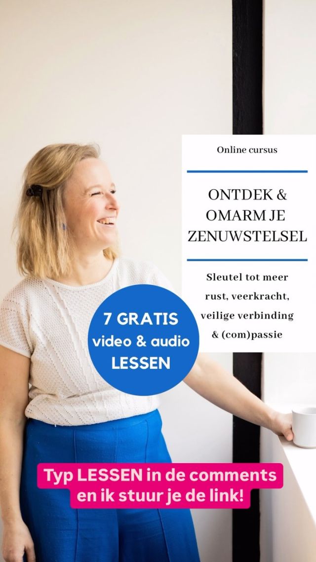 Ben je nieuwsgierig naar de impact van je zenuwstelsel op je dagelijks leven? 

De staat van ons zenuwstelsel bepaalt immers onze gedachten, gevoelens, ons stressniveau, of we ons veilig of onveilig voelen, hoe we reageren op iets….

Wil je daarnaast de positieve effecten voor je welzijn ontdekken van een gereguleerd zenuwstelsel?
Mijn gratis lessen zijn een goede manier om hiermee te starten!

Typ LESSEN in de comments en je ontvangt de link. In de link in bio vind je ze ook terug. Een boeiende ontdekkingsreis!

#nervusvagustraining #nervusvagusstimulatie #polyvagaaltheorie #polyvagaltheory #polyvagal #zenuwstelsel #zenuwstelselregulatie #zenuwstelselkalmeren #autonomezenuwstelsel #trauma #traumahealing #stress #stressmanagement #chronischestress #posttraumatischestress #ptss #ptsd #immuniteit #debdana #stephenporges  #depressie #angst #therapie #psychotherapie #hersenen #brein